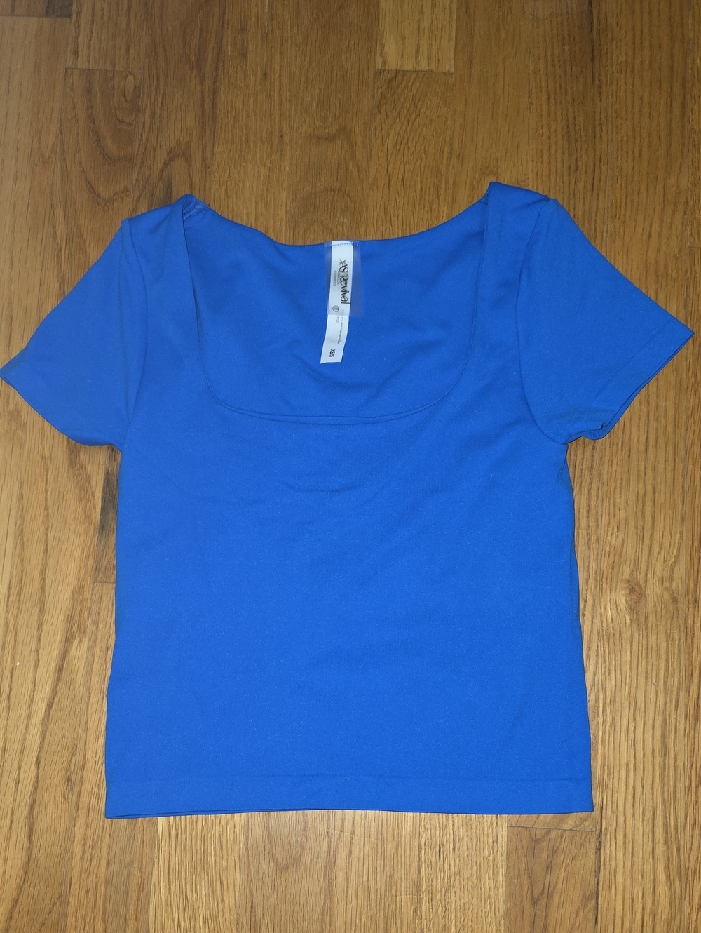 Royal Blue Square Neck Crop Top - Unknown Brand